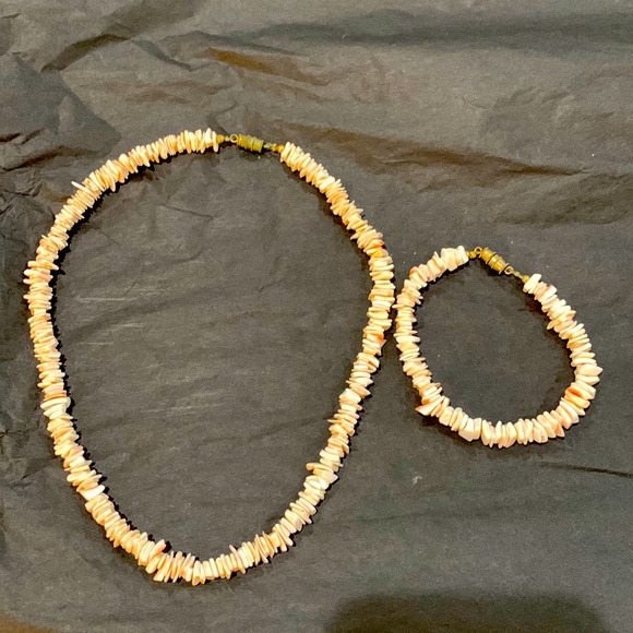 Jewelry - Puca Shell Necklace and Puca Shell Bracelet